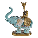 Подсвечник в виде слона из фарфора с бронзовыми элементами Elephant in the Garden of Eden варинант исполнения - 1 | Loft Concept в Барнауле