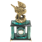 Часы настольные из натурального камня с декором в виде орла Eagle Stone Clock варинант исполнения - 5 | Loft Concept в Барнауле