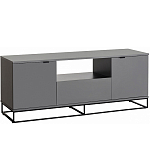 ТВ-тумба цвета графит с  2-мя дверцами и ящиком Strict Lines варинант исполнения - 1 | Loft Concept в Барнауле