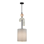 Подвесной светильник с серым тканевым плафоном Flourish варинант исполнения - 2 | Loft Concept в Барнауле