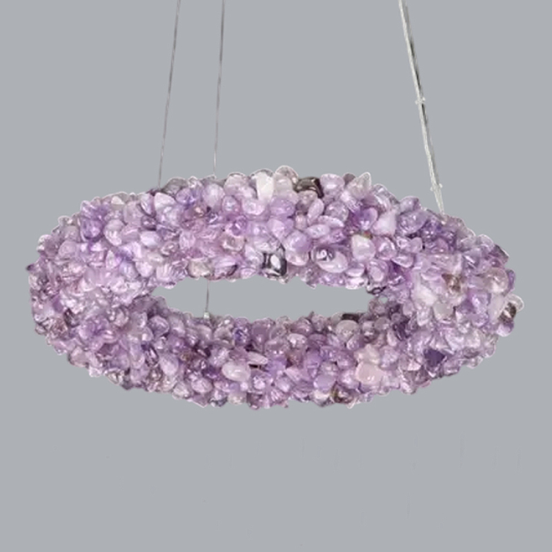 Люстра кргулая из фиолетового хрустального камня Purple Diamond Фиолетовый Люстра кргулая из фиолетового хрустального камня Purple Diamond Фиолетовый в Барнауле | Loft Concept
