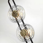 Подвесной светильник с черным основанием и золотистым декором Bruno Duo варинант исполнения - 3 | Loft Concept в Барнауле