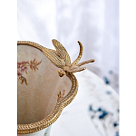 Ваза голубого цвета из фарфора с цветочным рисунком и бронзовой стрекозой Blue Garden варинант исполнения - 8 | Loft Concept в Барнауле