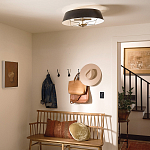 Подвесной светильник с конусовидным металлическим абажуром черного цвета Kichler варинант исполнения - 19 | Loft Concept в Барнауле