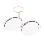 Зеркало брелок карманное двухстороннее из натурального камня Оникс Silver Stone Mirrors варинант исполнения - 3 | Loft Concept в Барнауле