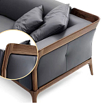 Кресло большое c каркасом из массива дерева Walnut Armchair варинант исполнения - 2 | Loft Concept в Барнауле