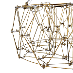 Люстра с тонкой металлической конструкцией цвета золото Quasar варинант исполнения - 5 | Loft Concept в Барнауле