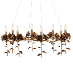 Люстра с каркасом в виде цветков розы и тканевыми абажурами Flowers and Fox Roses варинант исполнения - 3 | Loft Concept в Барнауле