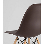 Пластиковый стул на ножках из массива бука Eames Brown варинант исполнения - 3 | Loft Concept в Барнауле