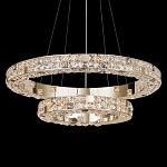 Люстра из 2-х колец с мозаичным хрустальным оформлением Sparks of Crystal варинант исполнения - 4 | Loft Concept в Барнауле