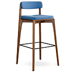 Барный стул из массива ясеня с обивкой из рогожки Elegant Ash варинант исполнения - 1 | Loft Concept в Барнауле