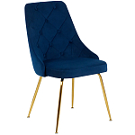 Стул в темно-синей велюровой обивке Ward Dark Blue Velour Chair варинант исполнения - 1 | Loft Concept в Барнауле