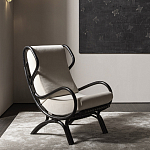 Дизайнерское кресло из ротанга Gio Ponti CONTINUUM D.163.7 BY BONACINA 1889 Armchair варинант исполнения - 2 | Loft Concept в Барнауле