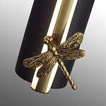 Бра с круглым плафоном из алебастра и бронзовой декоративной стрекозой 45 Alaris  варинант исполнения - 7 | Loft Concept в Барнауле