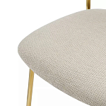 Стул барный широкой полукруглой спинкой на золотистых ножках Chair Smooth Shapes варинант исполнения - 5 | Loft Concept в Барнауле