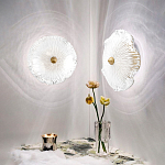 Бра в форме прозрачного стеклянного цветка с рельефной текстурой Textured Glass варинант исполнения - 13 | Loft Concept в Барнауле