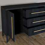 Буфет Primo с тремя ящиками и двумя фасадами Черный дуб варинант исполнения - 5 | Loft Concept в Барнауле