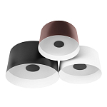 Потолочный светильник с 3-мя цилиндрическими абажурами черного белого и коричневого цвета Urban Dome варинант исполнения - 1 | Loft Concept в Барнауле