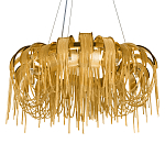 Люстра круглая подвесная с металлическими дугами и длинными цепочками 80 см Atlantis Chain варинант исполнения - 15 | Loft Concept в Барнауле