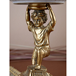 Чаша с цветочным орнаментом на ножке в виде бронзового ангела Eden Garden варинант исполнения - 9 | Loft Concept в Барнауле