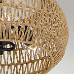 Потолочный светильник с плафоном из плетеного джута и черным каркасом Quoizel варинант исполнения - 6 | Loft Concept в Барнауле