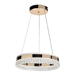 Люстра в виде кольца золотого цвета с прозрачными вставками Radiant Rail варинант исполнения - 2 | Loft Concept в Барнауле