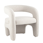 Кресло дизайнерское для лаунж зоны жемчужного цвета Pearl Lounge варинант исполнения - 10 | Loft Concept в Барнауле