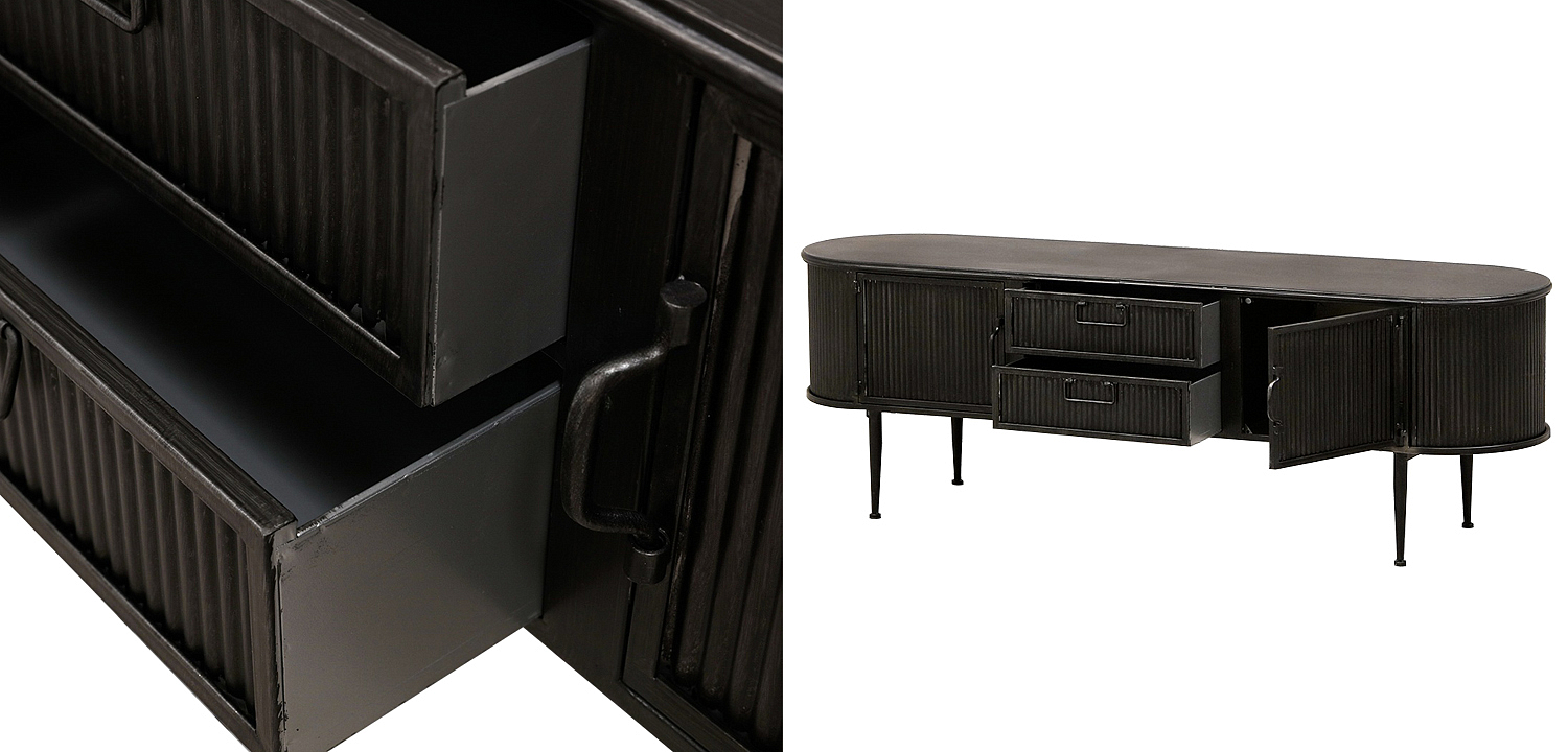 ТВ-тумба Hugon Wood Metal TV Stand ТВ-тумба Hugon Wood Metal TV Stand - Loft-Concept в Барнауле