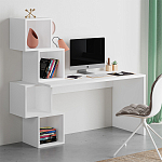 Стол письменный белый с 4-мя открытыми полками BALANCE WHITE варинант исполнения - 2 | Loft Concept в Барнауле