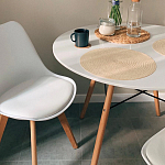 Стул с основой из пластика и мягким сиденьем Arvika White варинант исполнения - 9 | Loft Concept в Барнауле