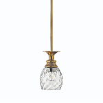 Подвесной светильник цвета латунь с прозрачнымплафоном в форме ананаса Hinkley варинант исполнения - 1 | Loft Concept в Барнауле