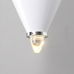 Подвесной светильник светодиодный в виде ряда белых металлических конусов  Herringbone варинант исполнения - 7 | Loft Concept в Барнауле