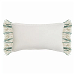 Чехол на подушку мятного цвета с бахромой и объемным узором Ethnic mix варинант исполнения - 4 | Loft Concept в Барнауле