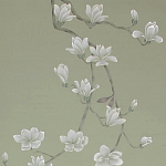 Обои ручная роспись Magnolia Canopy Colourway SC-287 on Aquamarine slub silk варинант исполнения - 1 | Loft Concept в Барнауле