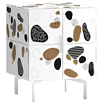 Тумба белая с рисунком Short Graph варинант исполнения - 1 | Loft Concept в Барнауле