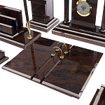 Настольный письменный набор из природного камня обсидиана с декором в виде орла Golden Eagle варинант исполнения - 3 | Loft Concept в Барнауле