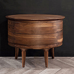 Прикроватный столик из дерева с 2-мя ящиками Moon Walnut Furniture варинант исполнения - 8 | Loft Concept в Барнауле