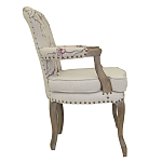 Кресло с изображением сакуры Aubrey Classical Armchair beige flax варинант исполнения - 1 | Loft Concept в Барнауле