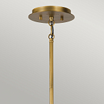 Люстра цвета латунь с 6-ю лампами свечами внутри цилиндрического абажура из черных металлических реек Kichler варинант исполнения - 4 | Loft Concept в Барнауле