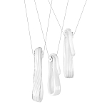 Подвесной светильник белого цвета с 3-мя изогнутыми плафонами Flow Loop варинант исполнения - 1 | Loft Concept в Барнауле