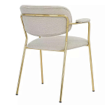 Стул Singer Chair с подлокотниками серый на золотистых ножках варинант исполнения - 3 | Loft Concept в Барнауле