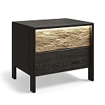 Тумба 2 ящика с подсветкой на рельефном фасаде Warm Industrial варинант исполнения - 4 | Loft Concept в Барнауле