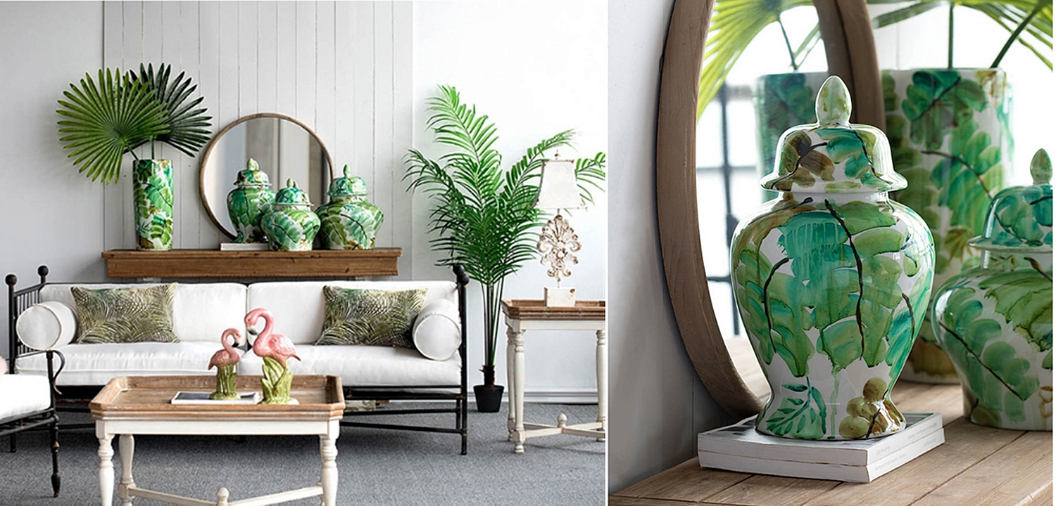 Ваза Vase Green Leaves 43 Ваза Vase Green Leaves 43 - Loft-Concept в Барнауле