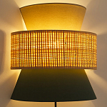 Бра с плетеным декором Bonnie Wicker Green Wall Lamp варинант исполнения - 2 | Loft Concept в Барнауле