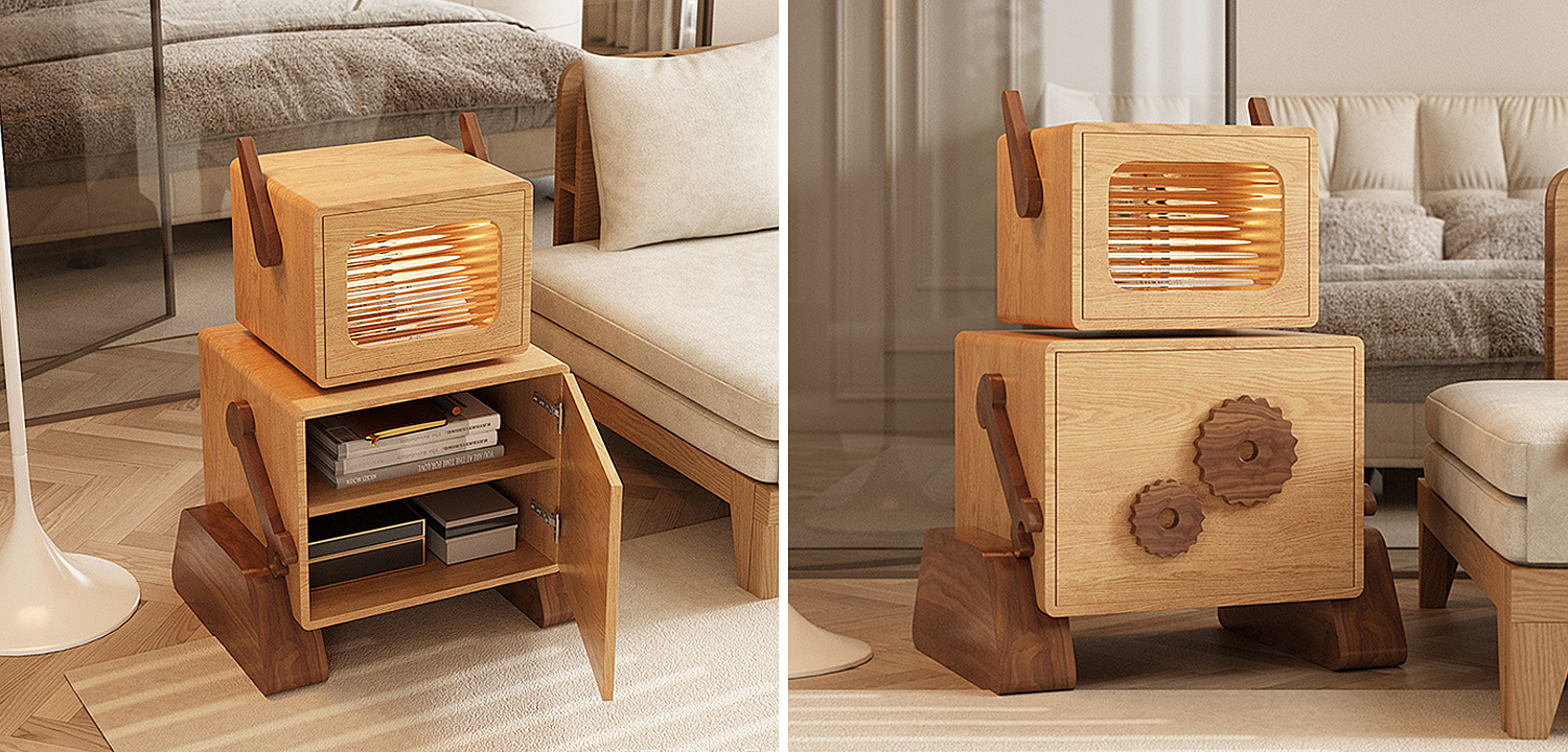 Тумба Wood Robot Nightstand Тумба Wood Robot Nightstand - Loft-Concept в Барнауле