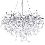Люстра с хрустальными подвесками капли серебро Droplet Silver Chandelier 15 варинант исполнения - 1 | Loft Concept в Барнауле