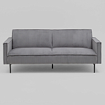 Диван современный вельветовый прямой Worcester Серый варинант исполнения - 2 | Loft Concept в Барнауле