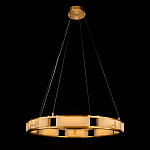 Люстра в виде кольца из натурального камня Golden Alavastor варинант исполнения - 1 | Loft Concept в Барнауле