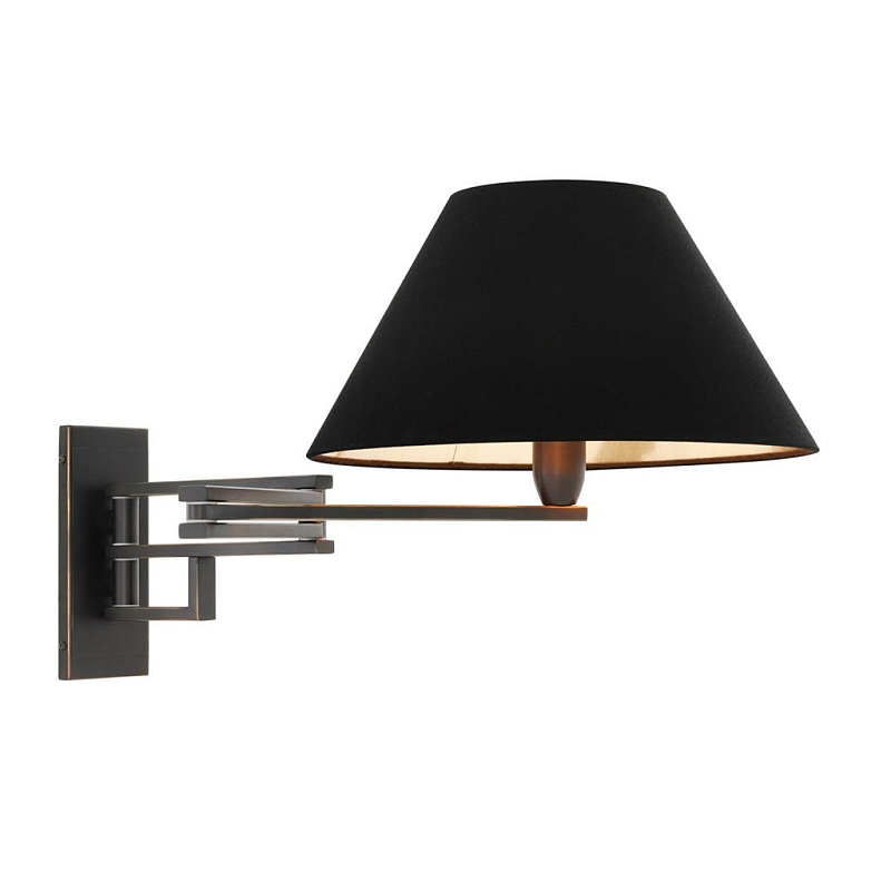 Бра Wall Lamp Lutetia Bronze Темная бронза Черный в Барнауле | Loft Concept 
