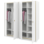 Шкаф белый четырёхдверный для одежды Antique Order варинант исполнения - 3 | Loft Concept в Барнауле